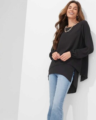 Outlet WHBM Tiered Hem Tunic click to view larger image.