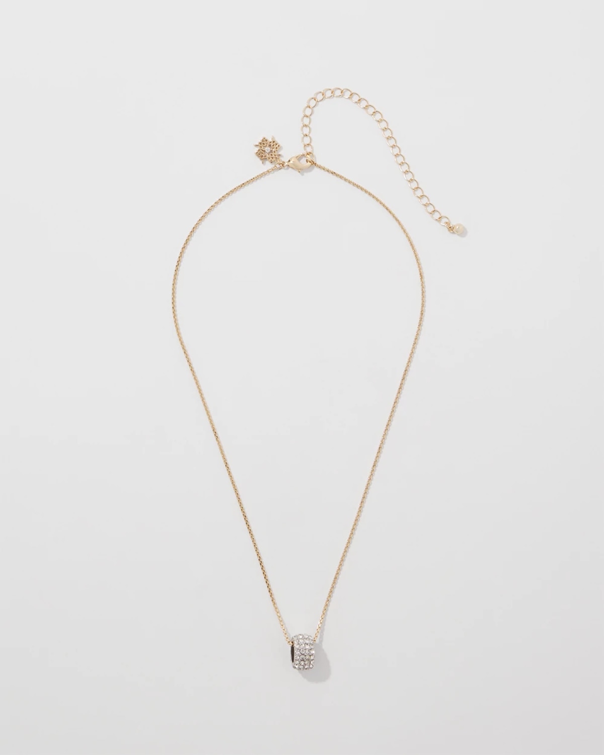 White House Black Market Pave Pendant Necklace |  In Gold