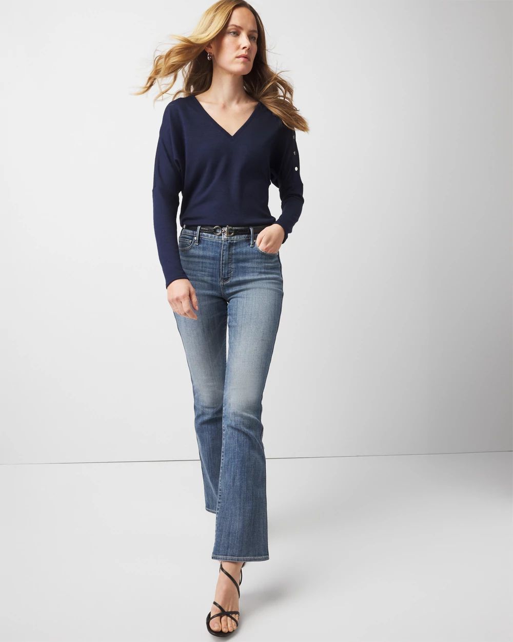 Snap Detail Dolman Sleeve Top click to view larger image.