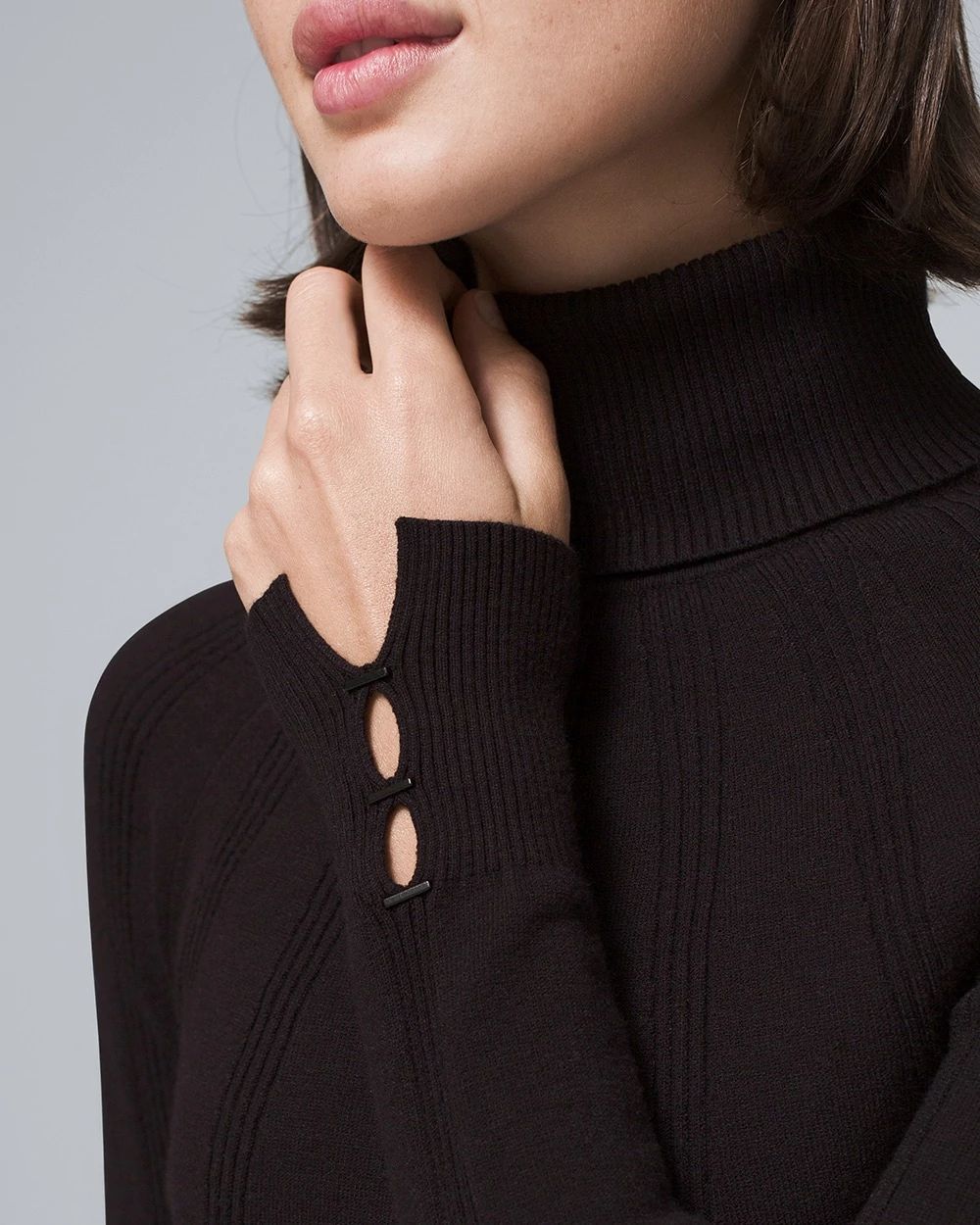 Modern Ribbed Turtleneck Sweater click to view larger image.