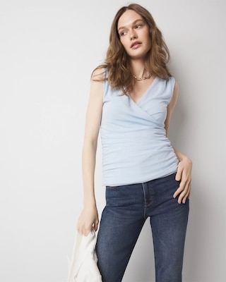 Surplice Mesh Top