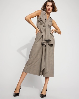 Blazer Faux Wrap Midi Dress click to view larger image.