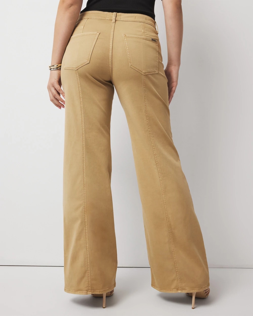 High-Rise Pret Double Pocket Wide-Leg Pant