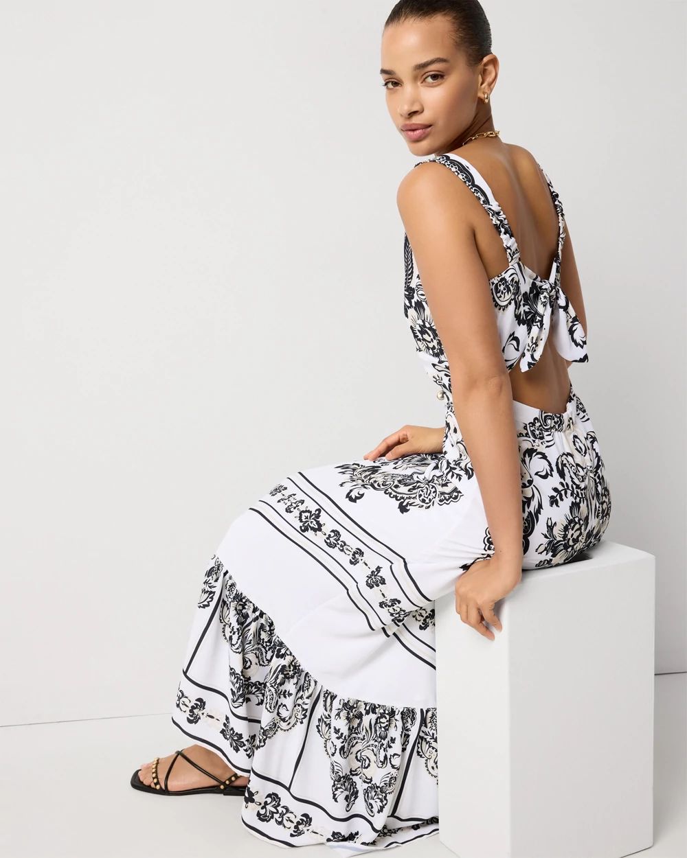 Tie-Back Maxi Dress click to view larger image.