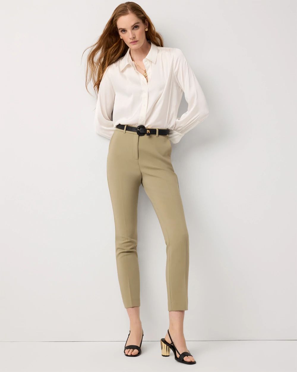 Petite High-Rise Elle Slim Ankle Pant