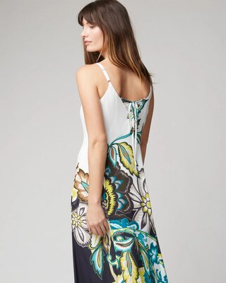 Lace-Up Back Maxi Dress