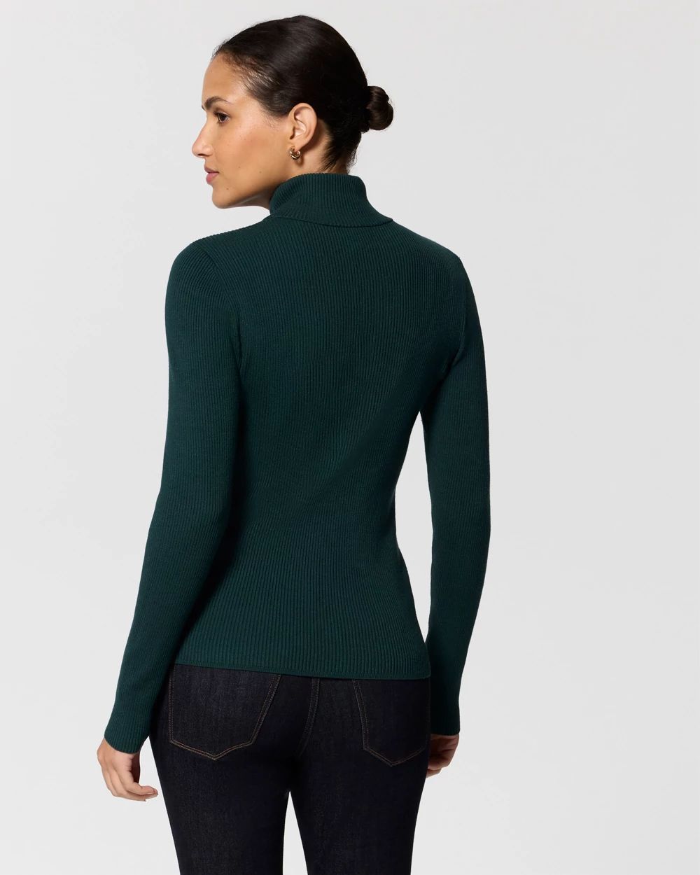 Zip-Up Mock Neck Pullover click to view larger image.