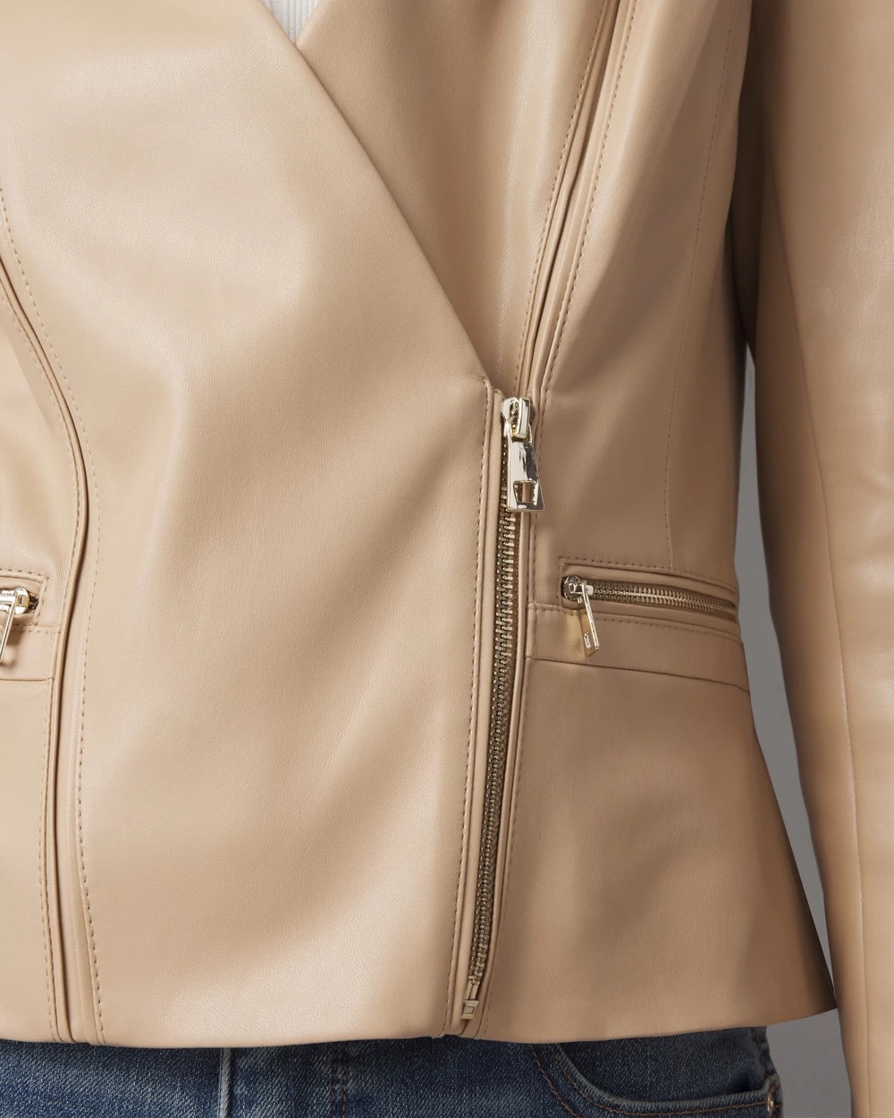 Faux Leather Moto Jacket