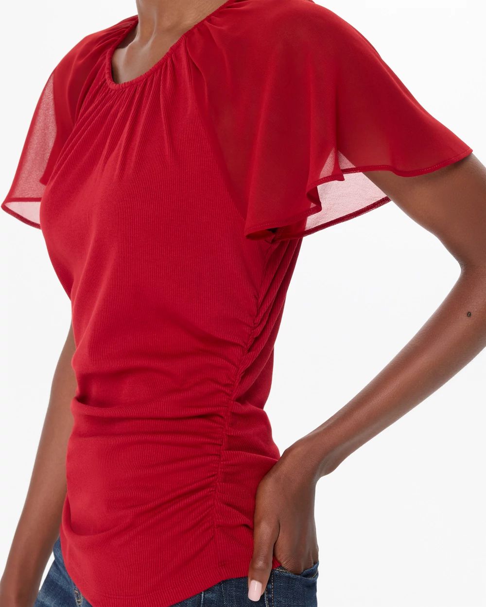 Flutter Sleeve Tee click to view larger image.