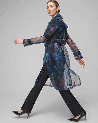 Printed Organza Trench Coat click to view larger image.
