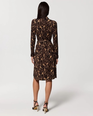 Collared Wrap Dress click to view larger image.