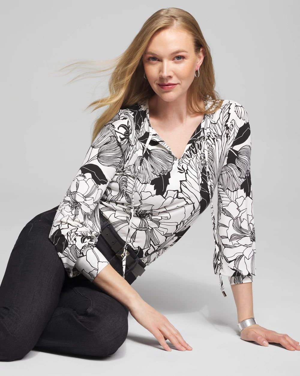 Outlet WHBM Notch Neck Top click to view larger image.