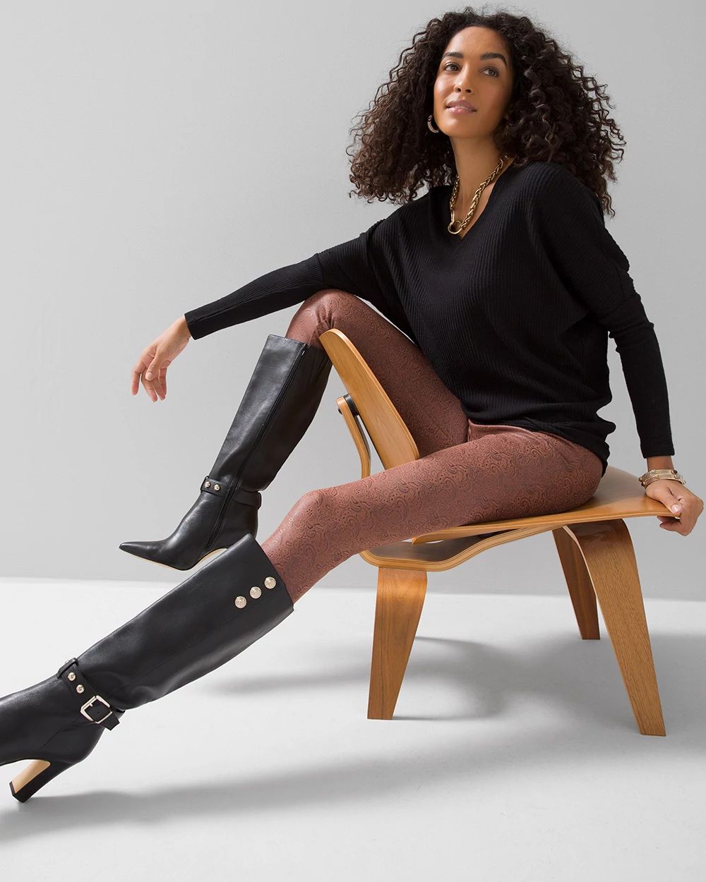 Vegan Suede WHBM® Runway Legging