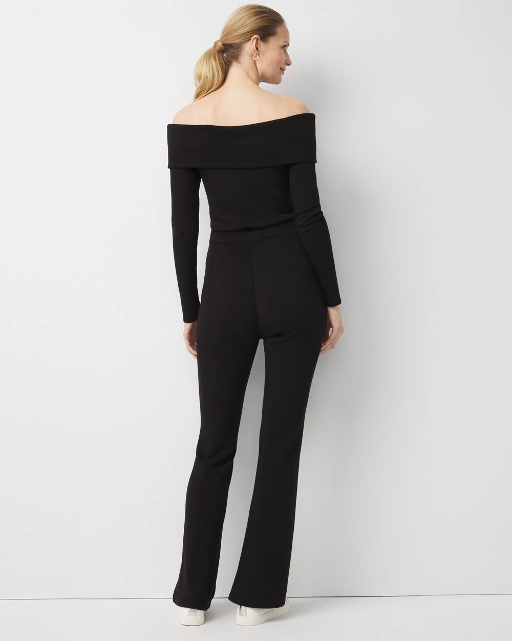 Petite Off-The-Shoulder Fold-Over Jumpsuit
