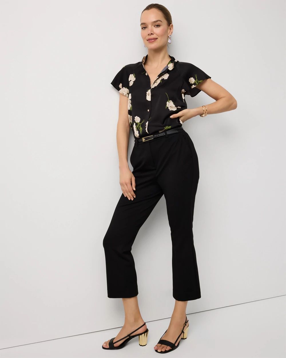 Petite Ponte Tailored Kick Flare Pant