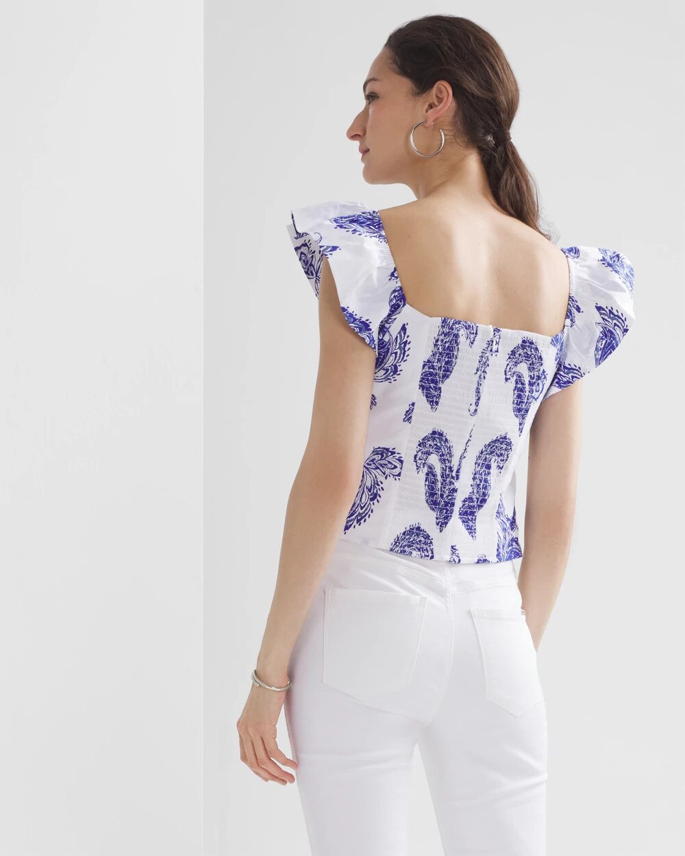 Flutter Sleeve Ruched Top - image 4