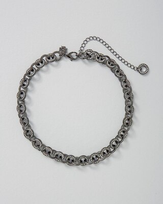 Hematite Pavé Link Necklace