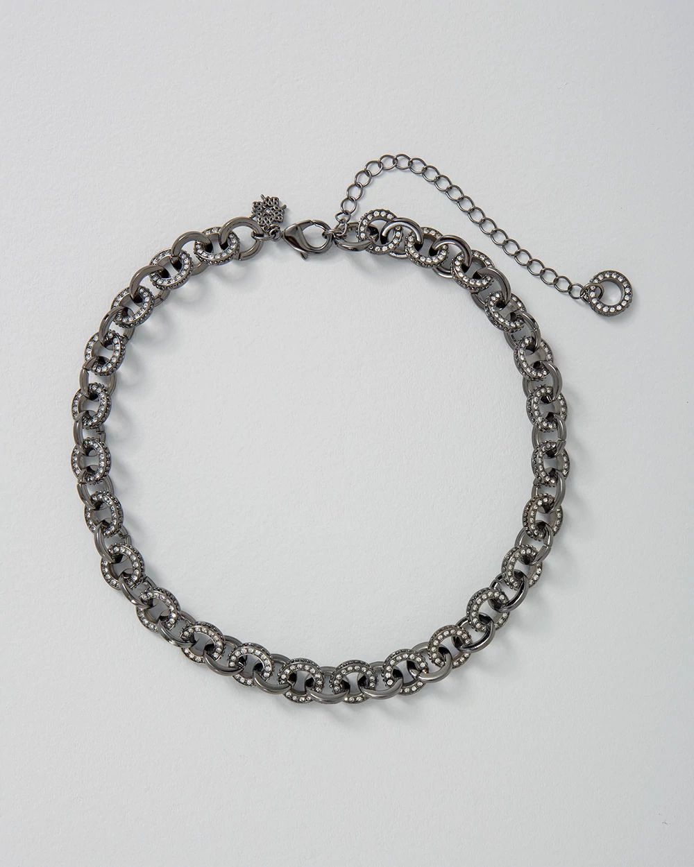 Hematite Pavé Link Necklace
