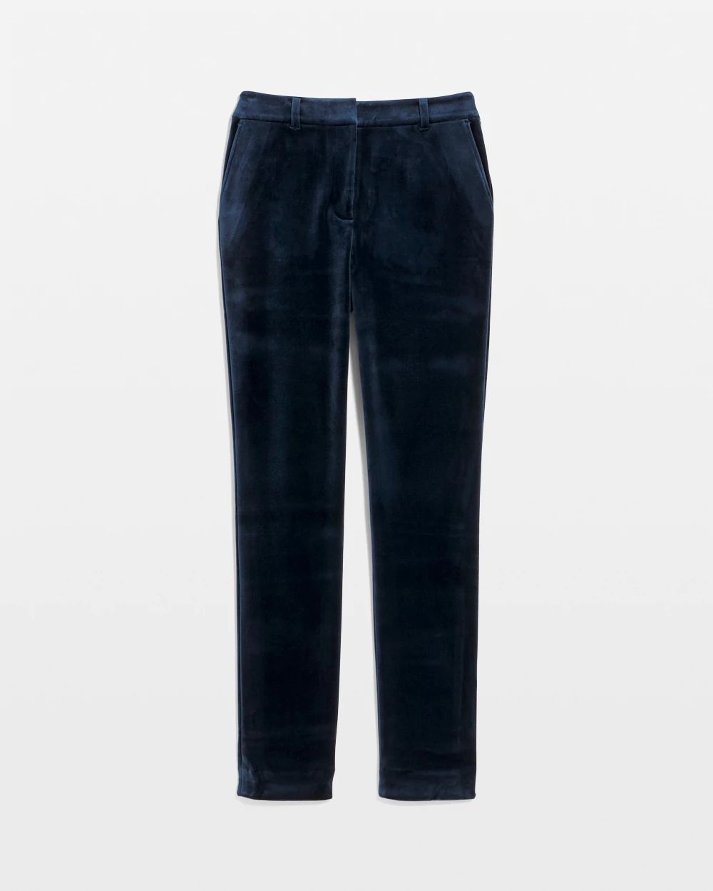 Petite Elle Velvet Slim Ankle Pant