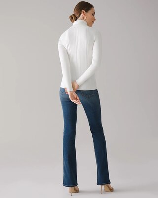 Long Sleeve Transfer Rib Turtleneck