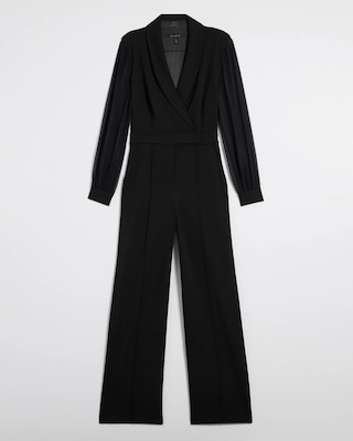 Long Sleeve Sheer Sleeve Jumpsuit click to view larger image.