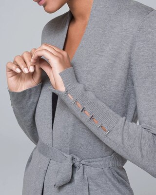Belted Modern Ribbed Cardigan