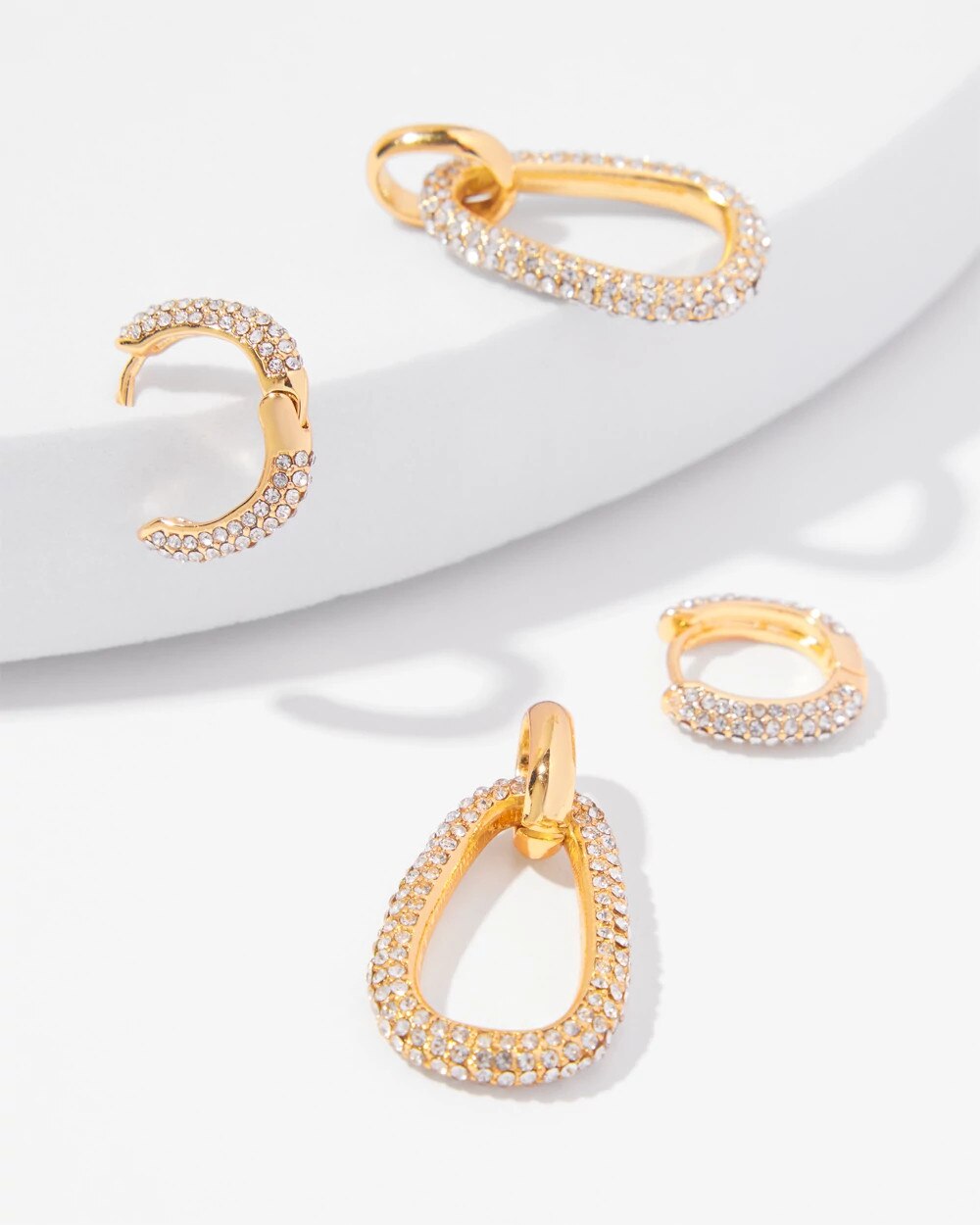 Convertible Crystal Drop Earrings - image 3