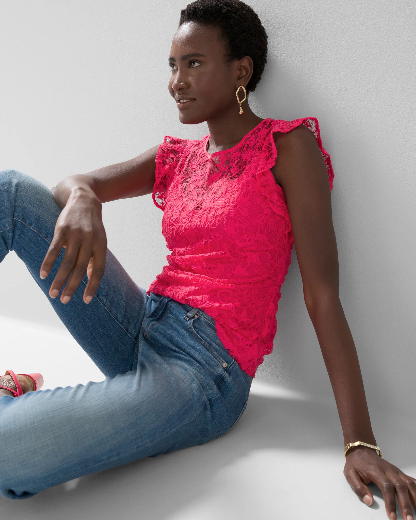 Sleeveless Lace Top