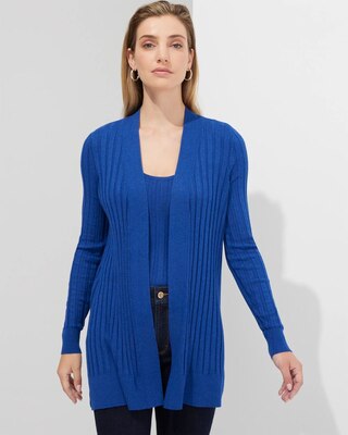 Outlet WHBM Wide-Rib Long Belted Cardigan