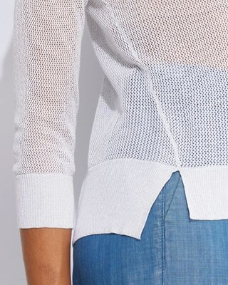 Outlet WHBM 3/4-Sleeve V-Neck Pullover