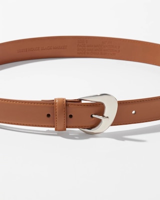 Sculptured Buckle Denim Belt click to view larger image.