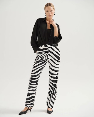 Linen-Blend High Rise Riley Trouser