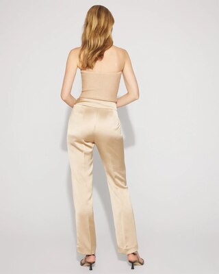 Petite Zoey Satin Straight Leg Pant click to view larger image.