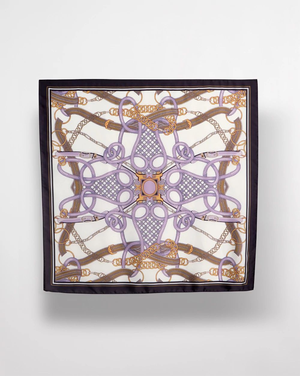 Buckle + Chain Print Square Scarf click to view larger image.