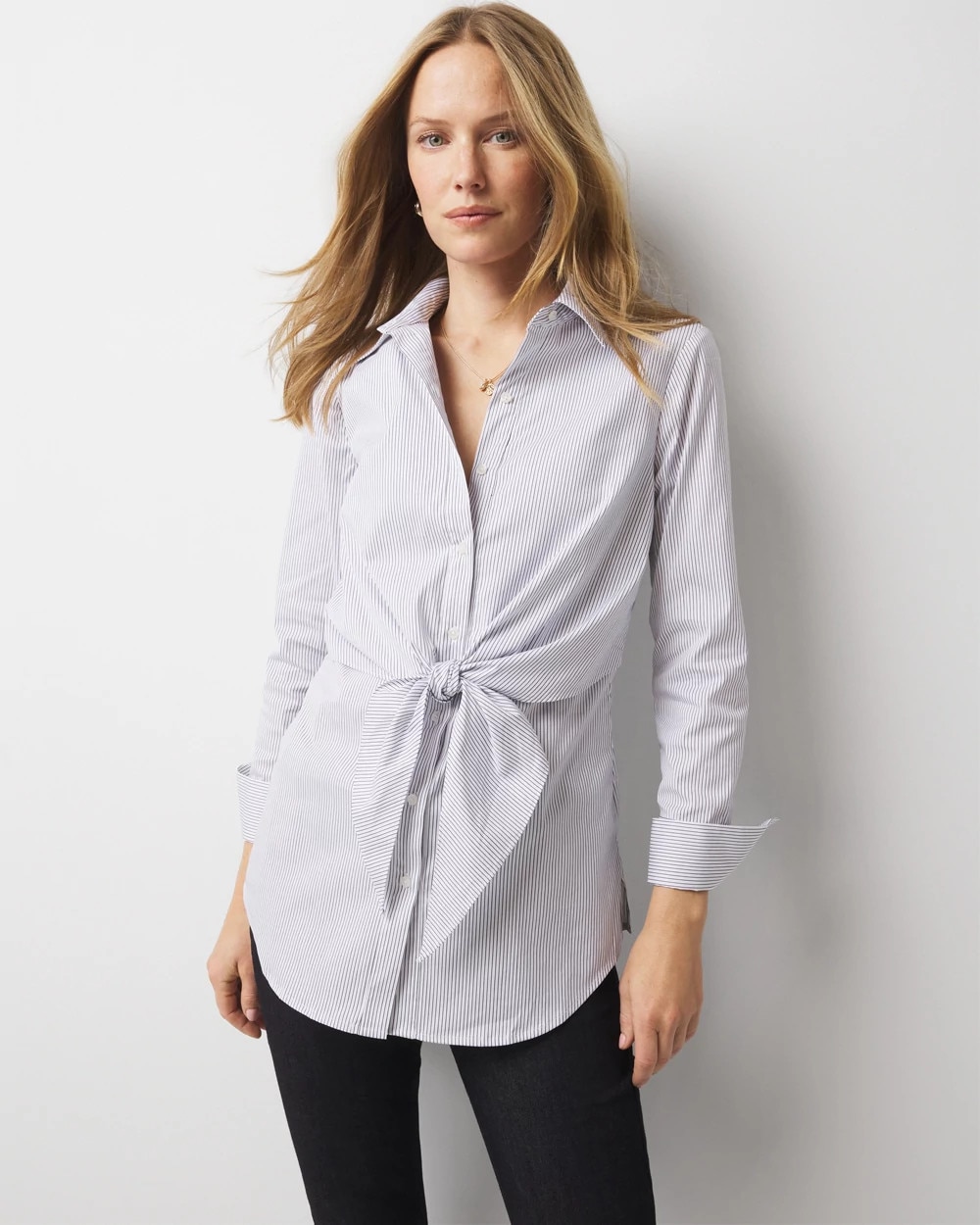 Petite Tie-Front Tunic - image 1
