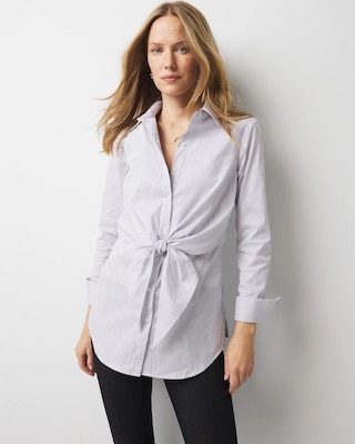 Petite Tie-Front Tunic