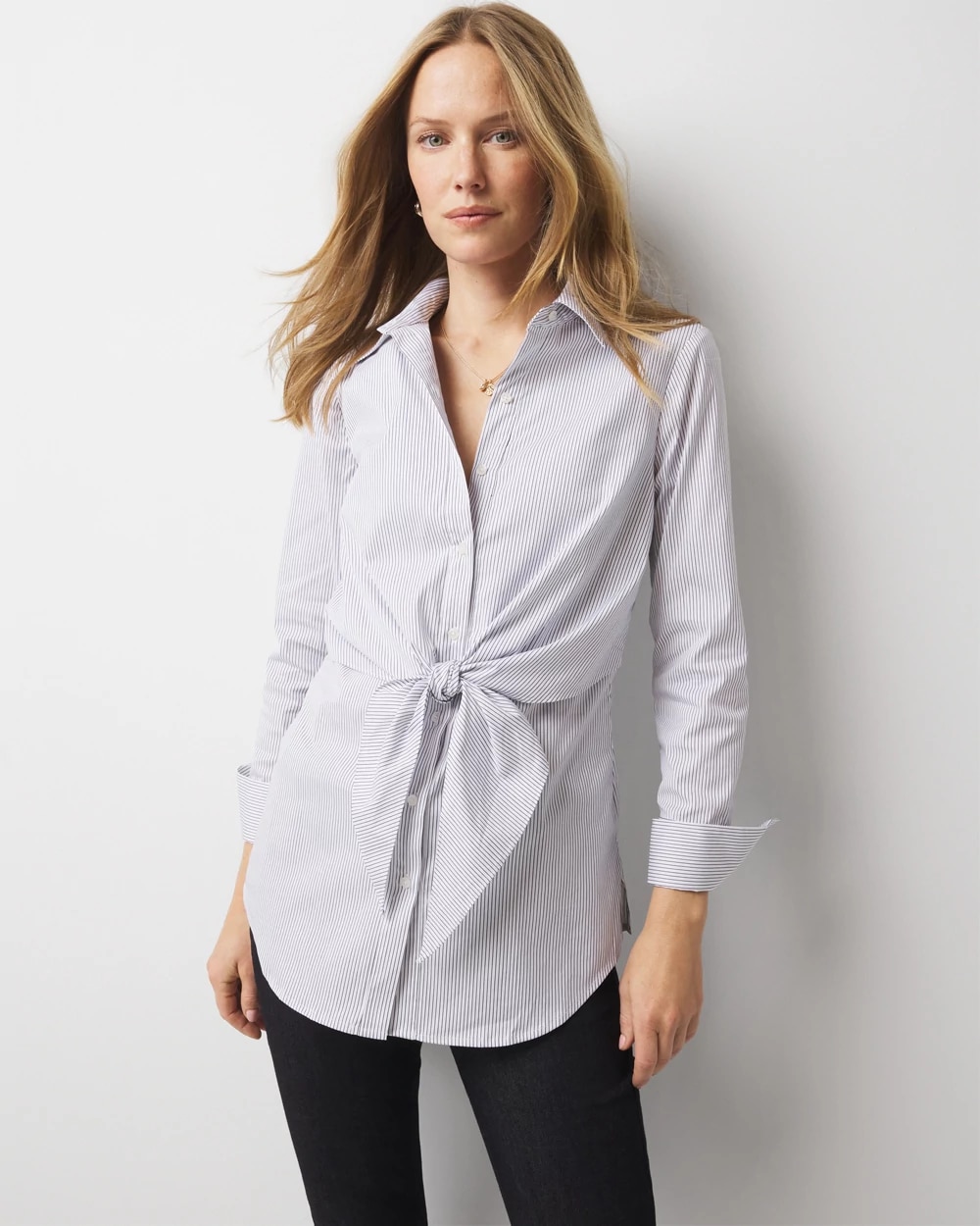 Petite Tie-Front Tunic