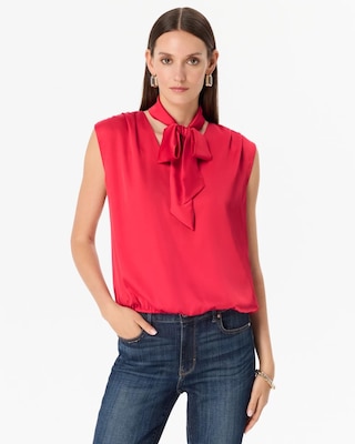 Removable Tie-Neck Top