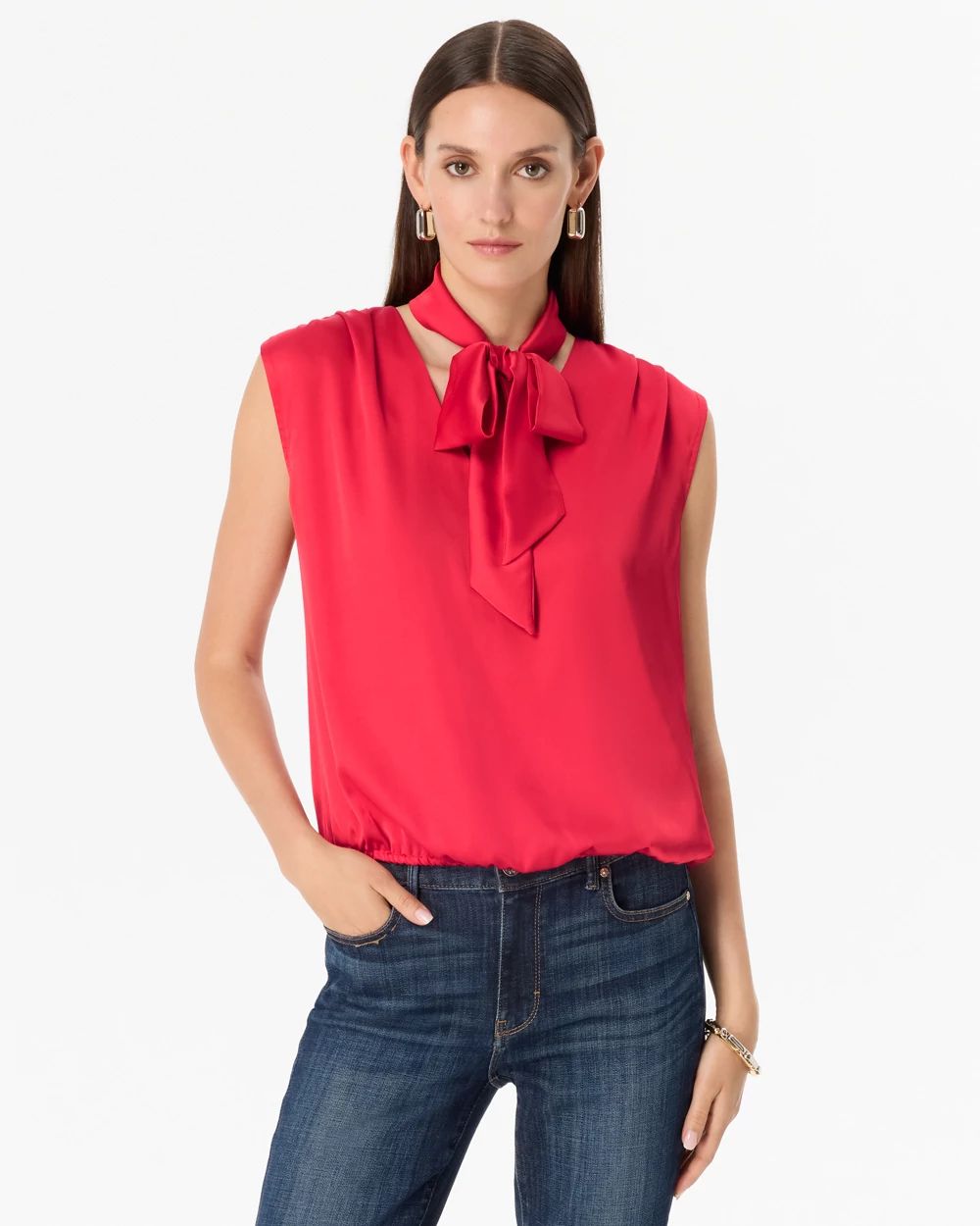 Removable Tie-Neck Top