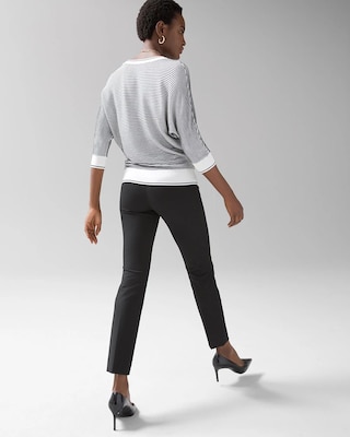Black + White Dolman Sweater