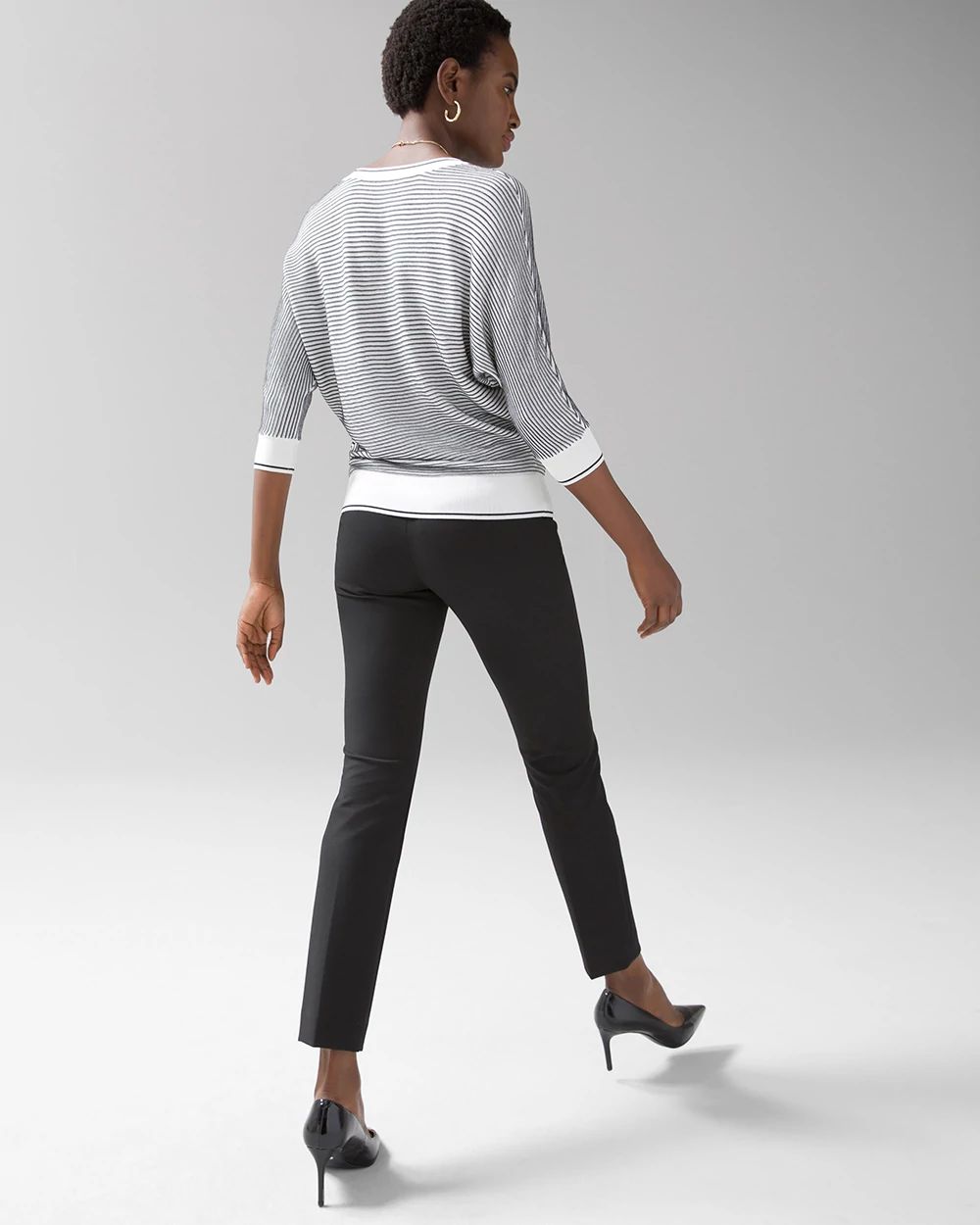 Black + White Dolman Sweater