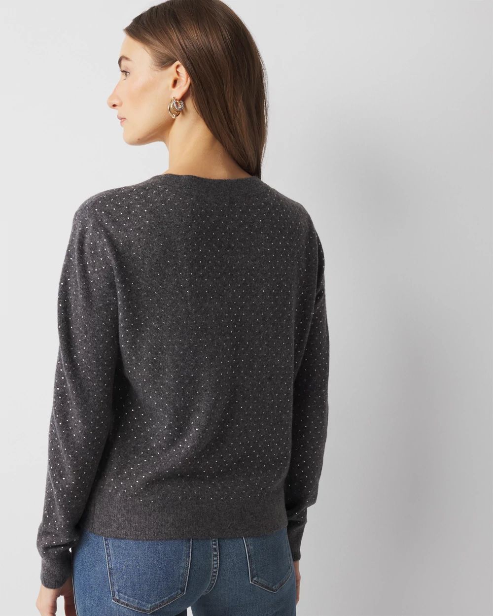 Embellished V-Neck Sweater