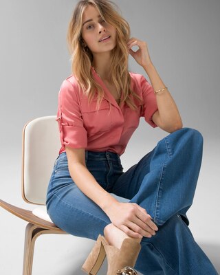 Soft Shirt with Adjustable Sleeves