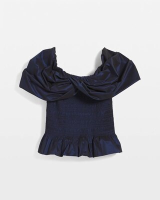 Off-the-Shoulder Taffeta Bustier click to view larger image.