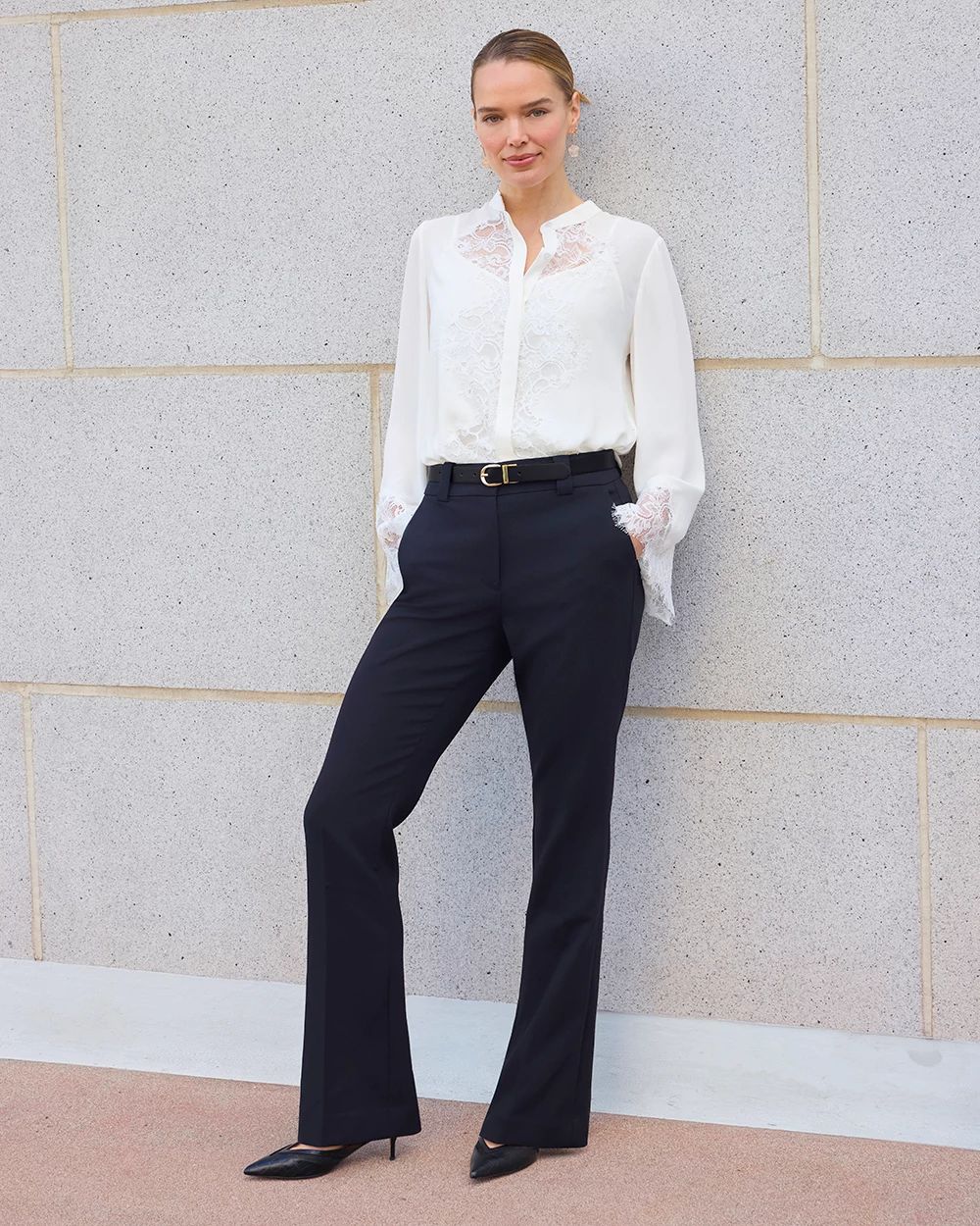 Luxe Stretch Mid-Rise Piper Flare Pant click to view larger image.