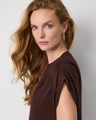 Ruched Shoulder Tee click to view larger image.