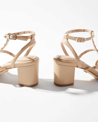 Brooklyn Strappy Studded Mid-Heel Sandal click to view larger image.