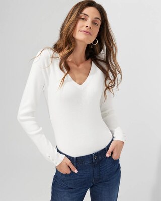 Outlet WHBM V-Neck Pullover Sweater