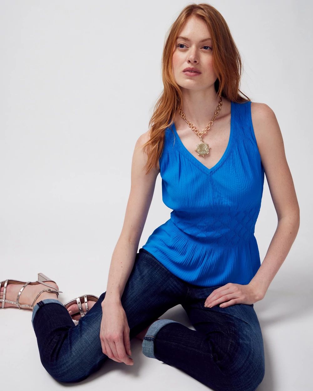 Mix Stitch Peplum Top