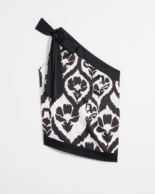 One-Shoulder Satin Blouse